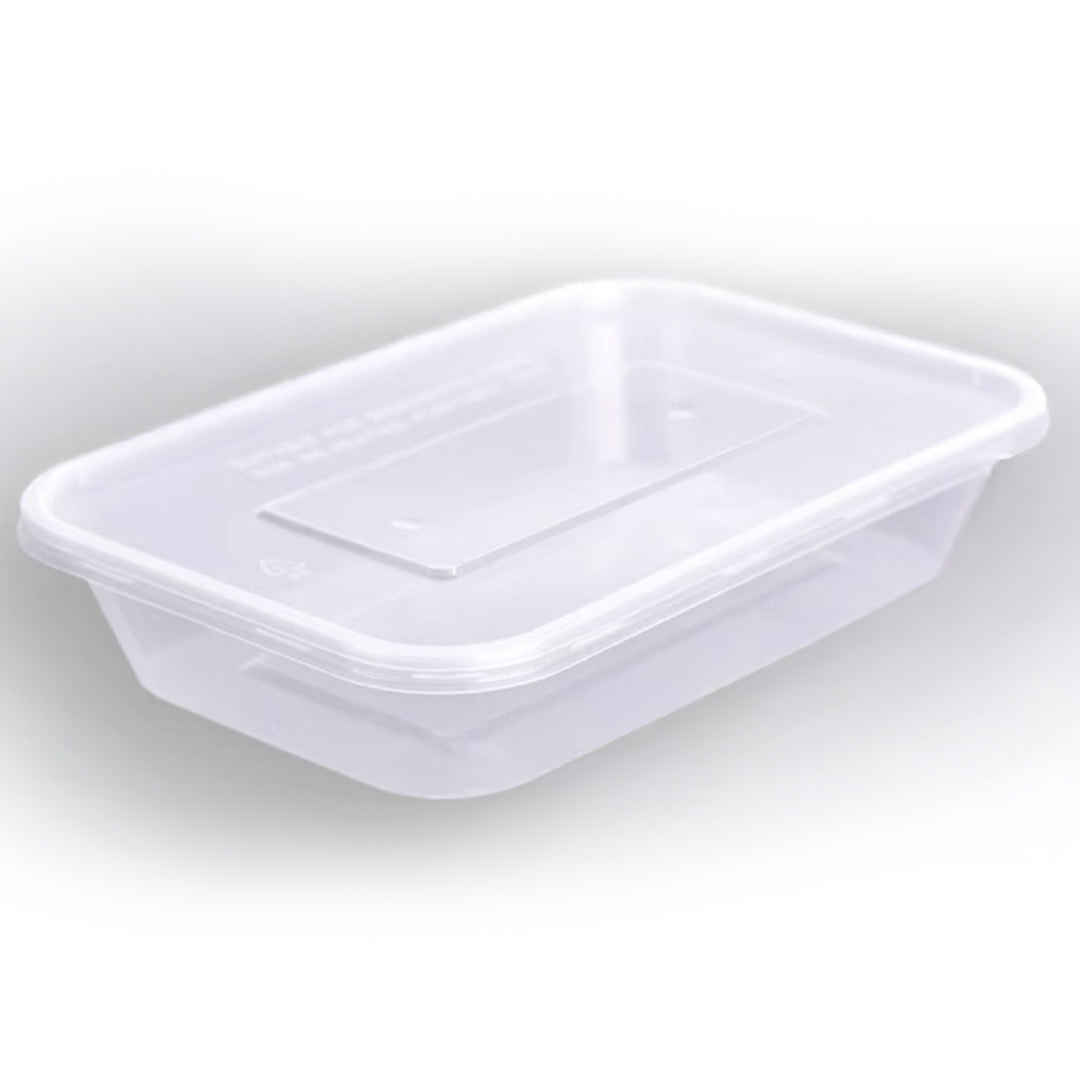 Hot Pack Plastic Container Square with lid 500ml 75PCS | B.99900328 (IM-OSE-OSM)