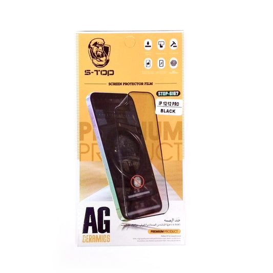 S-TOP - 6167 | Matte Screen Protector Film | Anti Fingerprint | Iphone 12 Black (VB/VG/LT)