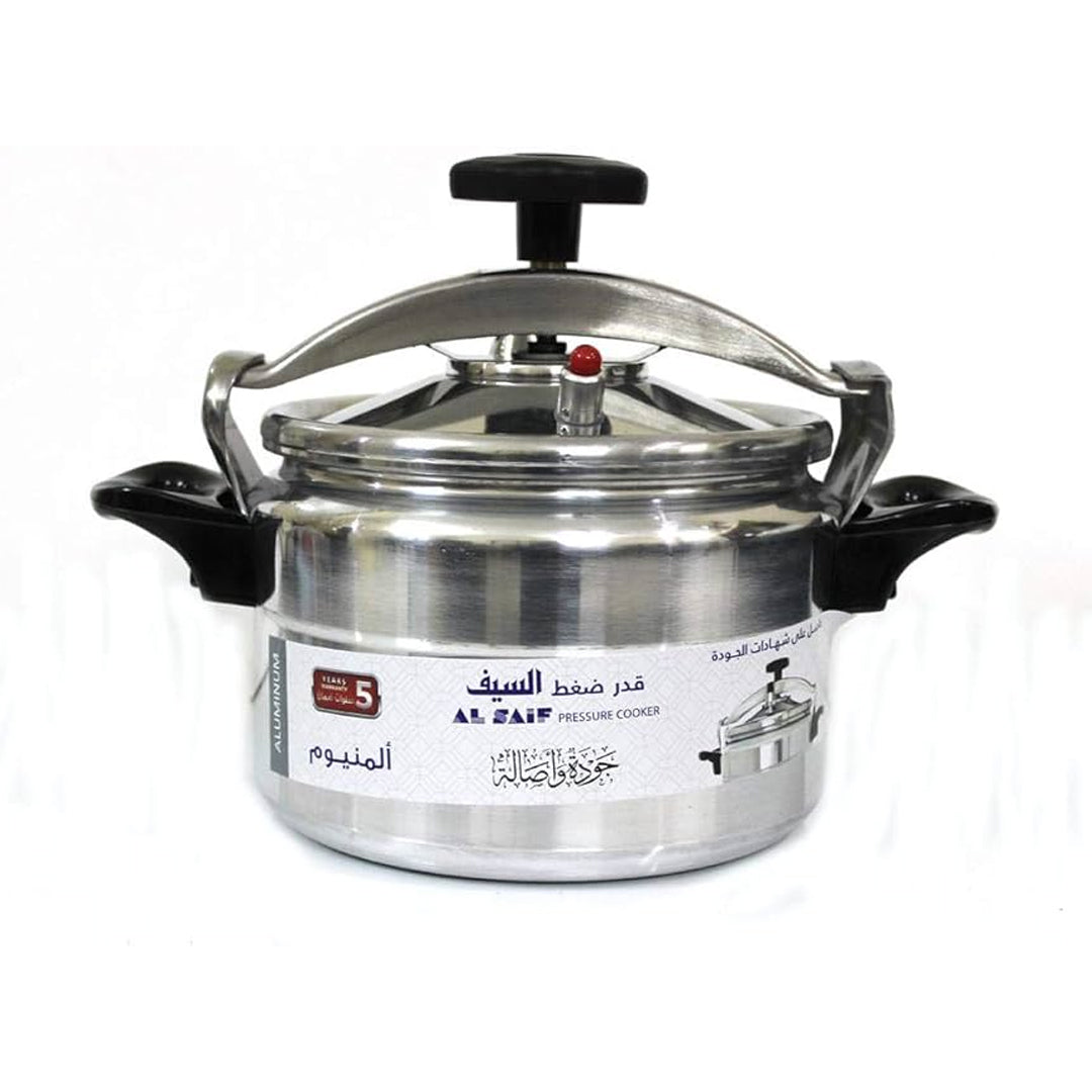 ALSAIF Aluminum Pressure Cooker Size: 5 Liter | B.6285706004659 (OOM-ONS-ONN-TX)