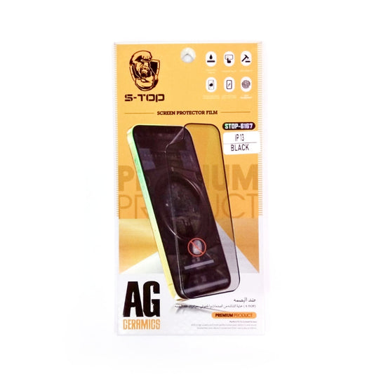 S-TOP - 20010 | Matte Screen Protector Film | Anti Fingerprint | Iphone 13 Black (VB/VG/LT)