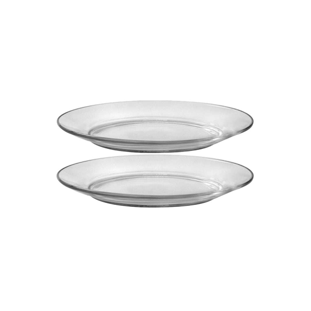Clear Glass Dessert Plate 27Cm 2PCS | B.6951097121953 (OES-OEH-OCS)