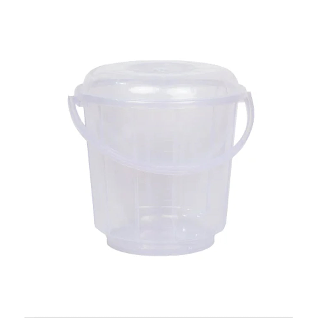 Plastic Bucket Clear with Lid 5L | B.6287000280425 (RN-RH-RM)