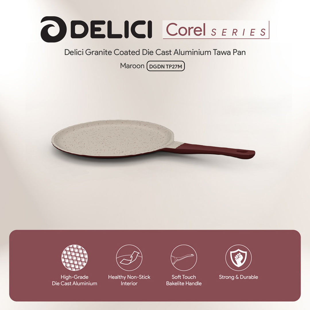 Granite Coated Die Cast Aluminium Tawa Pan DGDN TP27M | B.8906126681470 (ER-EI-CO)