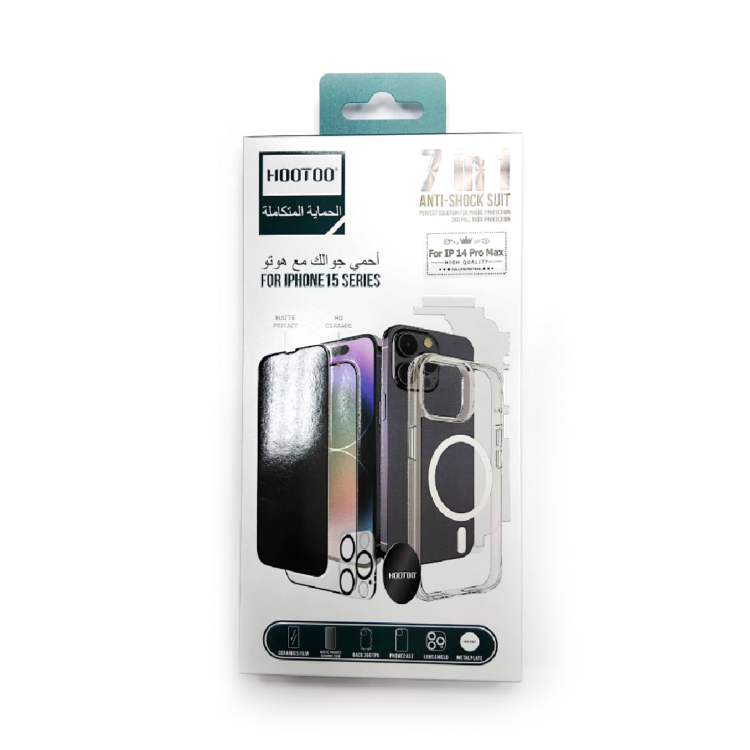 HOOTOO | 7 in 1 Full Protection Package | IPhone 14 Pro Max (LP/UP/BV)