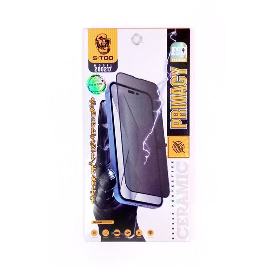S-TOP Ceramic Matte Privacy Screen Protector | 200217 | IPhone 14 Plus (VB/VG/LB)