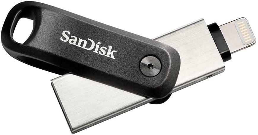 SanDisk iXpand Flash Drive Go 128GB - USB3.0 + Lightning - for iPhone and iPad