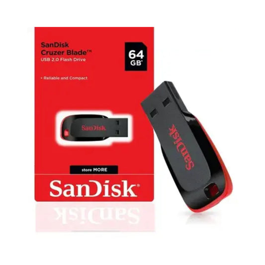 Sandisk Cruzer Blade USB 2.0 Flash Drive 64GB (UV/UU/ET)