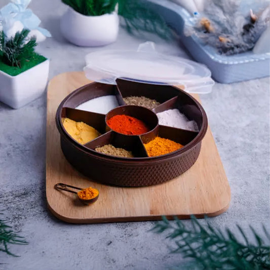 Round 7 section heavy duty plastic masala box for kitchen | B.99947408 (OSS-OSH-OOS)