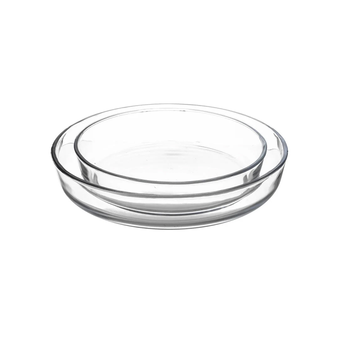 Basurrah Borosilicate Glass Bakeware 2PCSc Round | B.3211607027315 (OA-OR-OM)