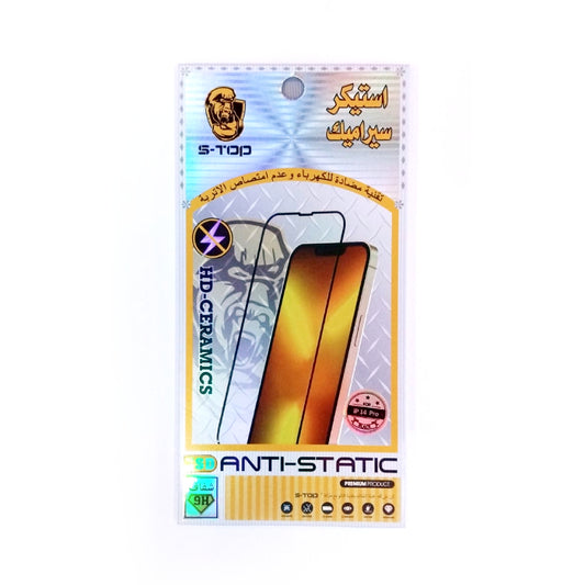 S-TOP HD-Ceramics Screen Protector Anti-Static | 6188 | IPhone 14 Pro (SB/SG/ON)