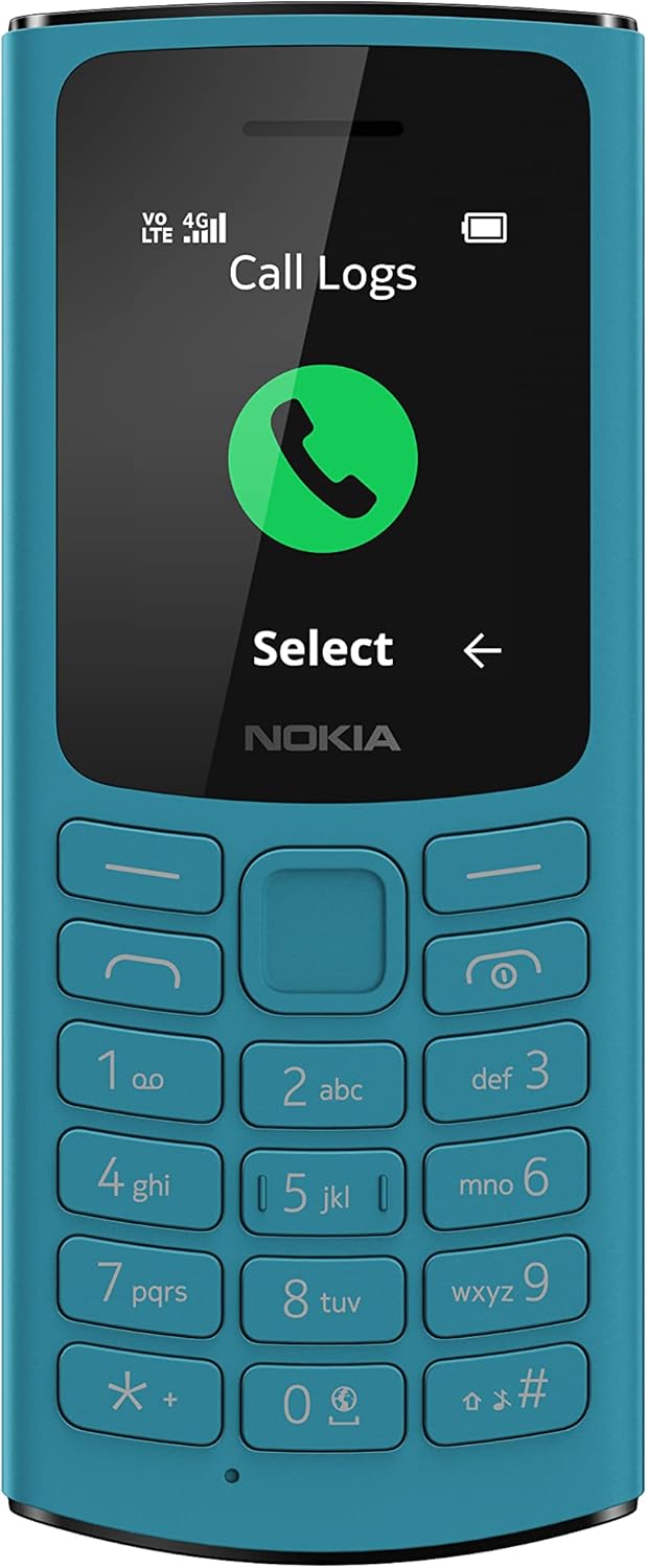Nokia 105 4G Feature Phone Dual Sim, RAM 48 Mb, Rom 128 Mb