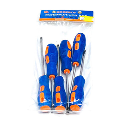 Rubber Handle Screw Driver 6-Pieces Set | B.99949150 (ONA/OEN/OEM)