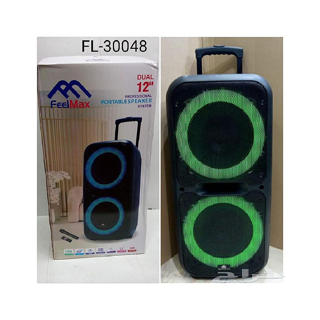 FeelMax Dual 12inch Portable Speaker (BUT/BGV/GUT)