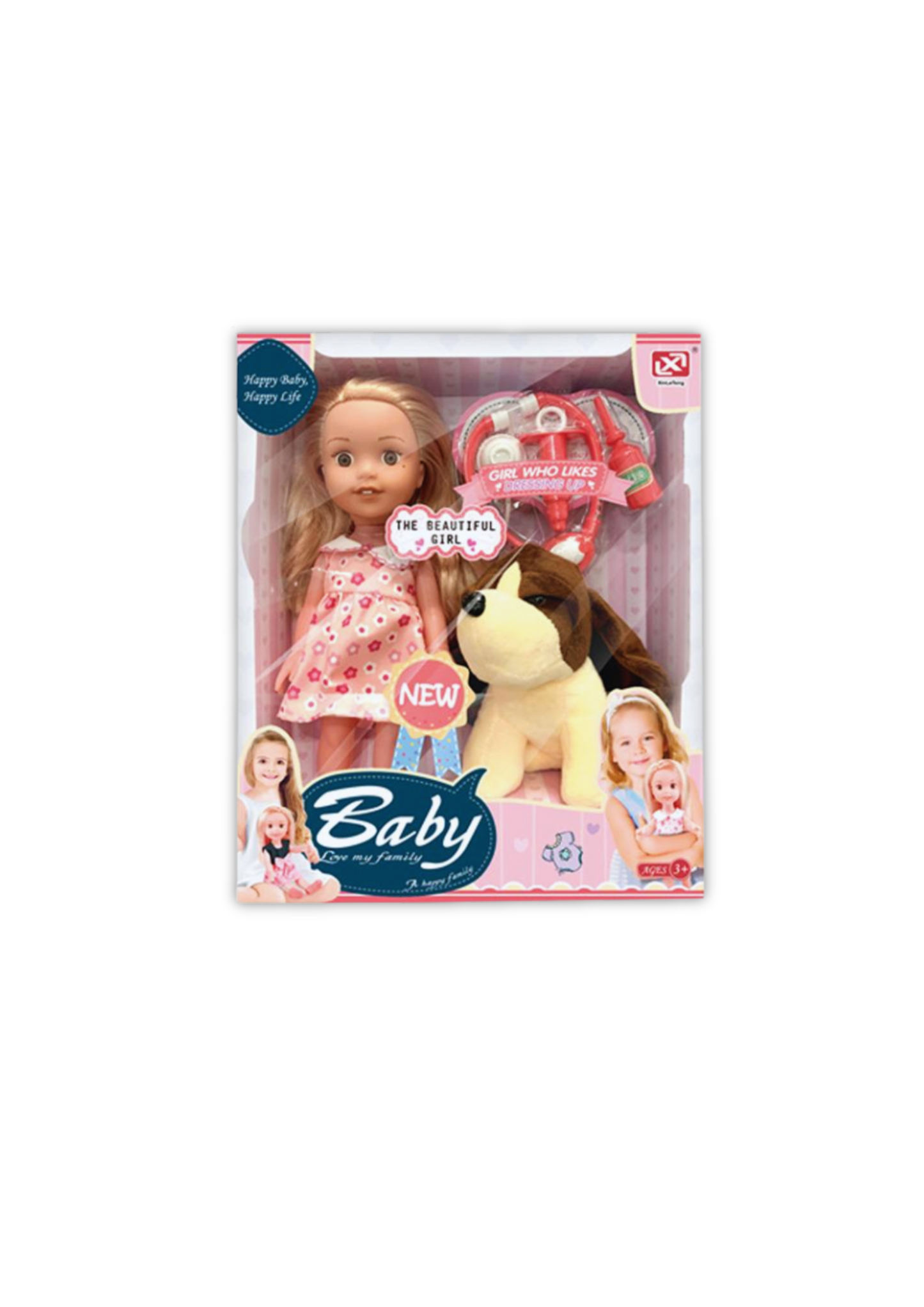 BABY DOLL WITH DOG BOX 4762 CS-CN-CH-TX 4147-3