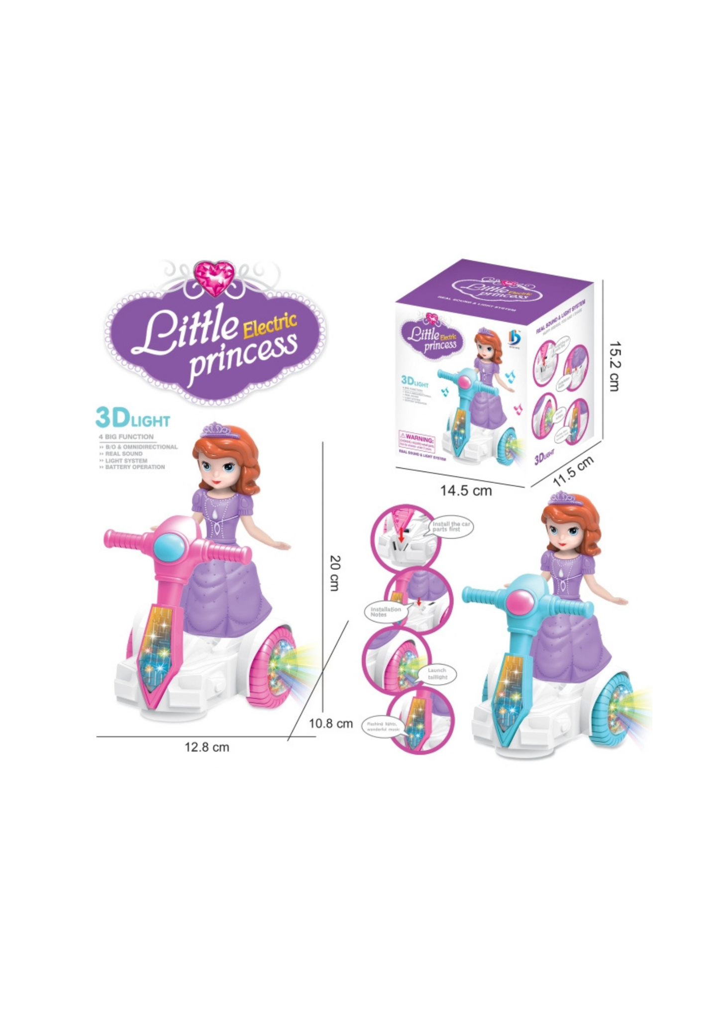 LITTLE PRINCESS 3D BIKE 2317 /8899-100/OES-OEH-OCS-TX 4141-2