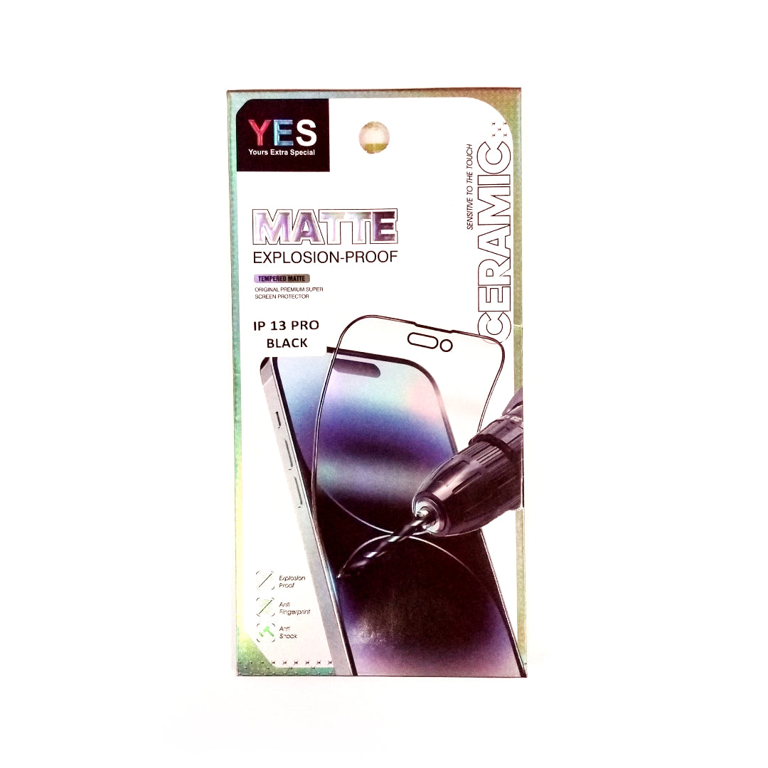 Yes Matte Screen Protector Ceramic | Anti Fingerprint | Iphone 13 Pro Black (VX/LV)