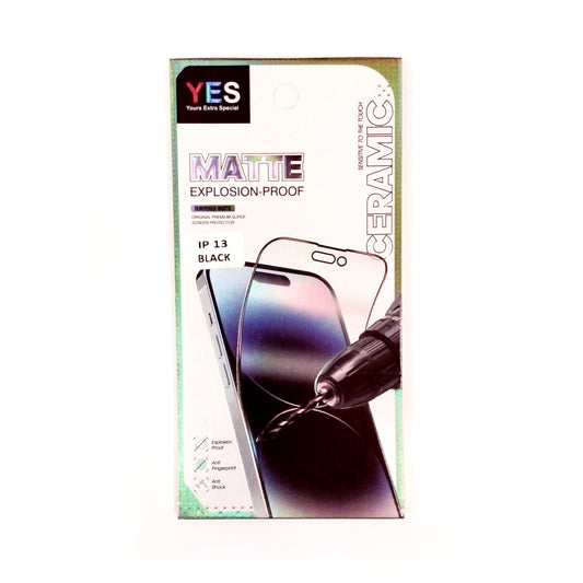 Yes Matte Screen Protector Ceramic | Anti Fingerprint | Iphone 13 Black (VX/LV)