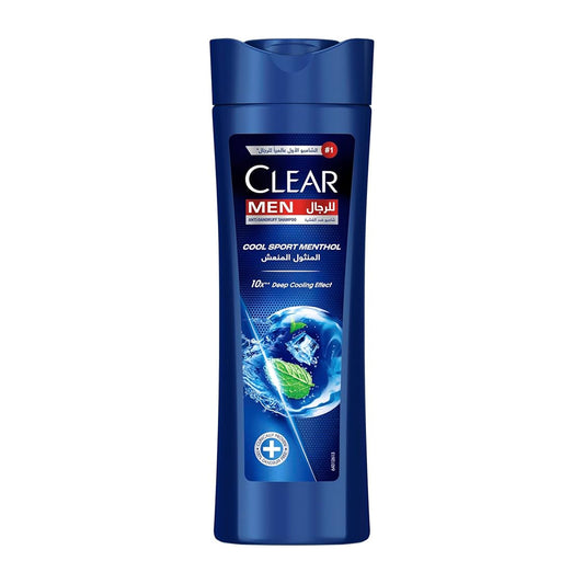 CLEAR Shampoo for men, anti-dandruff shampoo, Cool Sport Menthol, 100% Dandruff-free hair^ & Nourished Scalp, 350 ml | B.20040324 (ONH-OES-OEH)