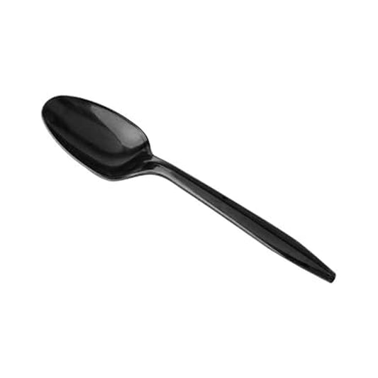 Disposable Spoon Black 18cm 50PCS | B.6281104890696 (HI/AO/AE-TX)