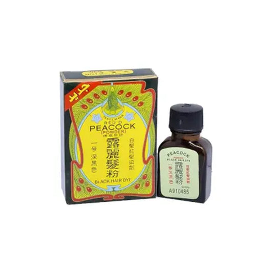 Peacock Natural Black Hair Dye Powder - 6g | B.20029852 (NM/ES/EE-TX)