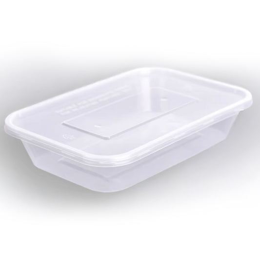 Hot Pack Plastic Container Square with lid 500ml 75PCS | B.99900328 (IM-OSE-OSM)