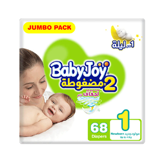 Baby Joy Size (1) Jumbo Pack 68 Diapers | B.6281008299083 (OEA-OEI-OCN)