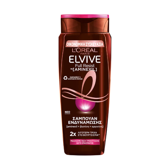 L'Oreal Paris Elvive Full Resist Aminexil Reinforcing Shampoo, 600ml | B.99895686 (OIR-NSE-NSM ( NNH-TX ))