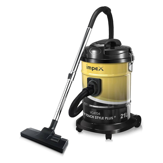 Impex Vacuum Cleaner VC 4704, Ultra-Capacity 21L with 2200W | Advanced Accessories Kit | High Performance & Low Noise | Ideal for Home & Commercial Cleaning | B.99826123 (NSH-NOH-NNH-TX)
