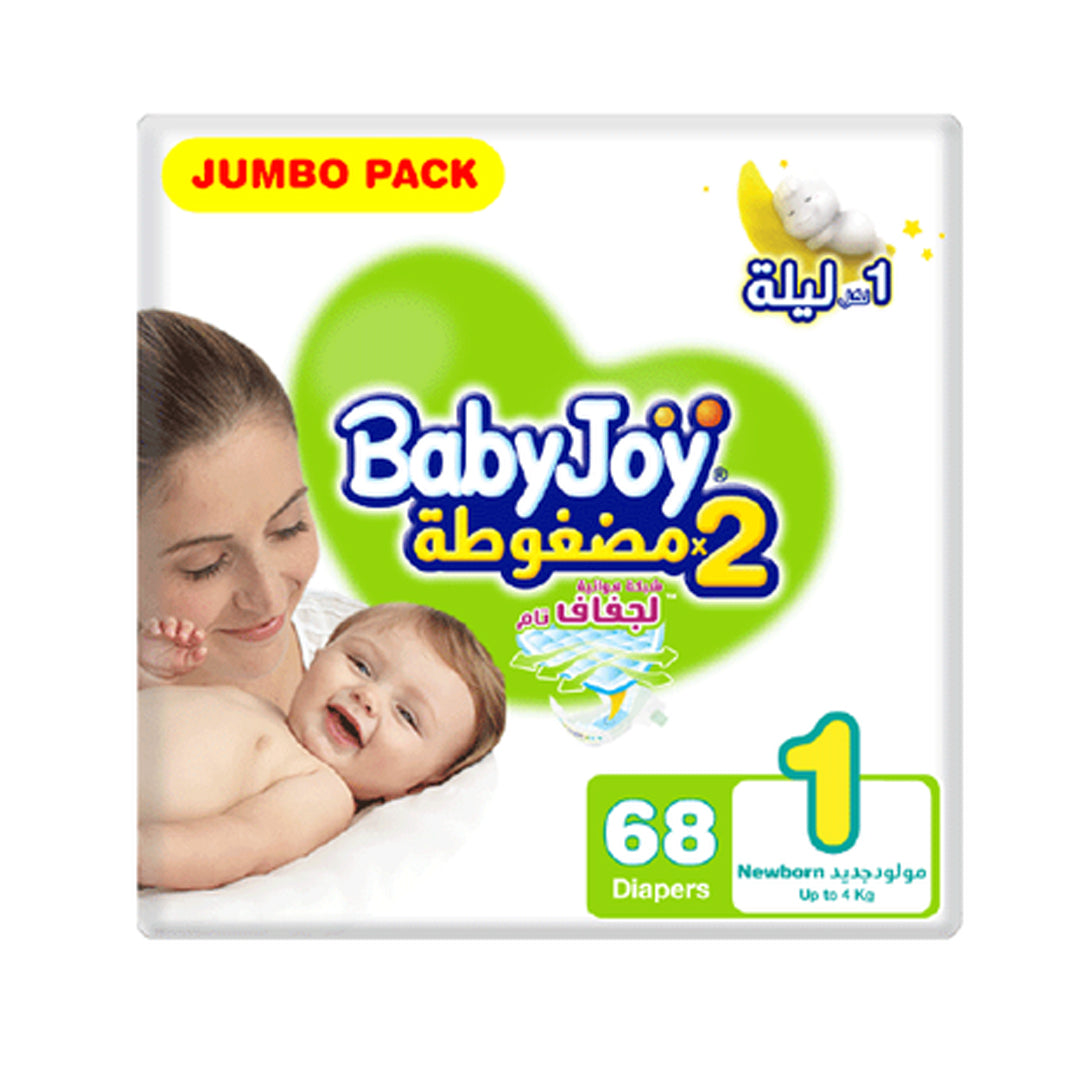 Baby Joy Size (1) Jumbo Pack 68 Diapers | B.99911980 (OSI-OOS-OOE-TX)