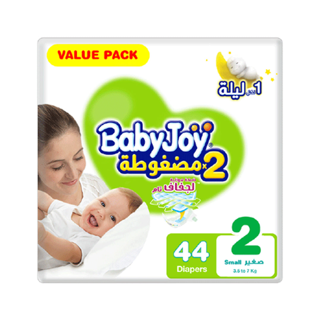 Baby Joy Size (2) Value Pack 44 Diapers | B.6281008277173 (OOI-ONO-ONH 27115)