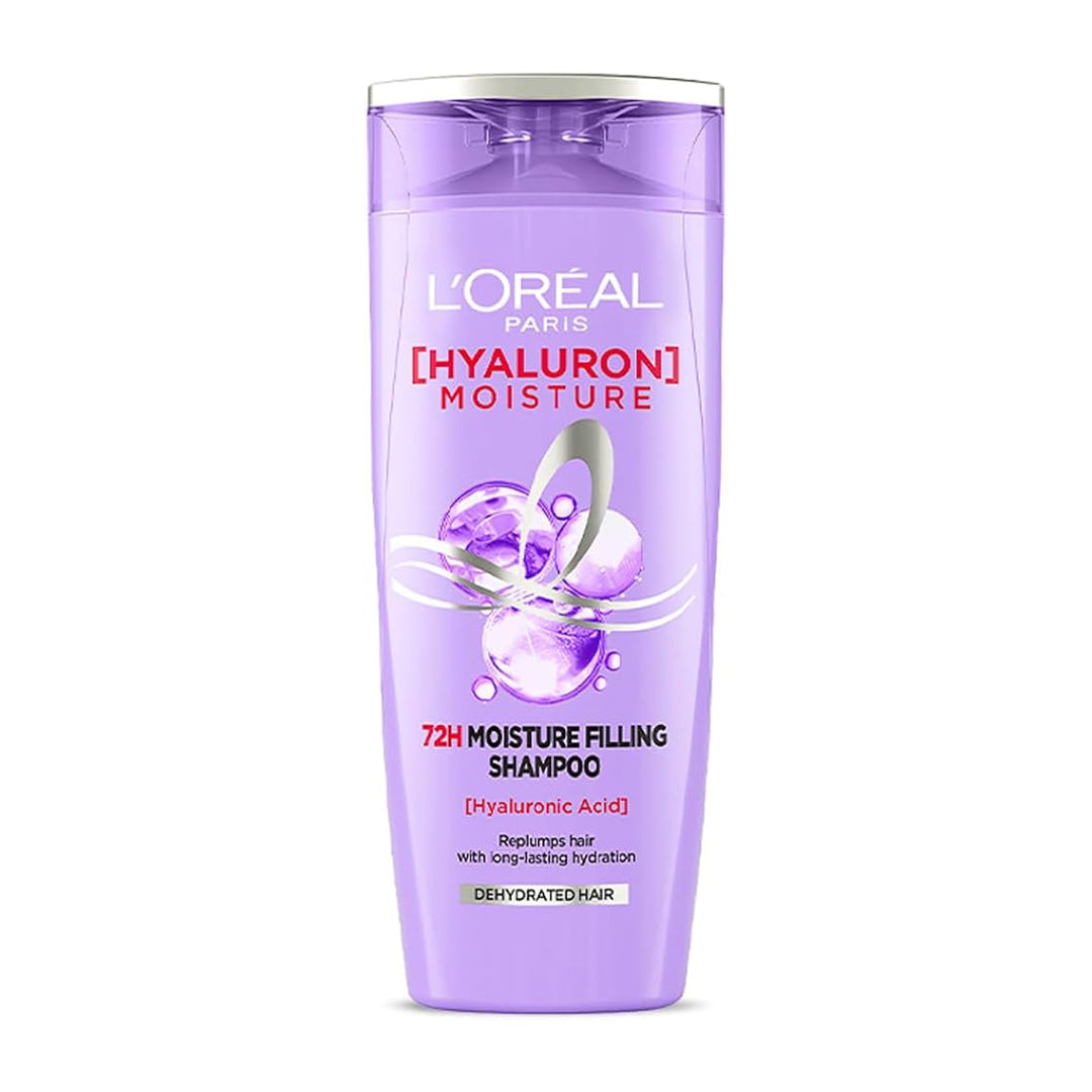 L'Oréal Paris L'Oreal Hyaluron Moisture 72H Moisture Filling Shampoo | With Hyaluronic Acid | For Dry & Dehydrated Hair | Adds Shine & Bounce 600ml | B.99895686 (OIR-NSE-NSM ( NNH-TX ))