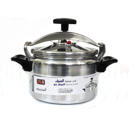 ALSAIF Aluminum Pressure Cooker Size: 5 Liter | B.6285706004659 (OOM-ONS-ONN-TX)