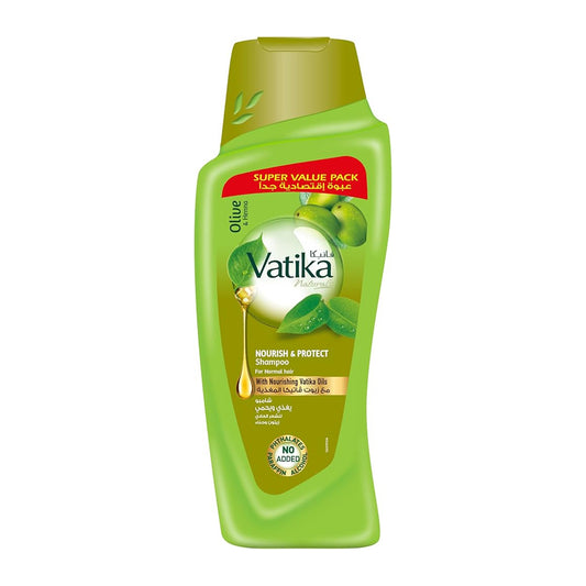 Vatika Naturals Nourish and Protect Shampoo 600+100ml | Natural & Herbal | Enriched with Olive and Henna | For Normal Hair | B.6291069701982 (OCH-OHS-OHH)