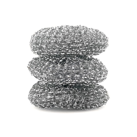 Pack of 3 Steel Sponges Metal Scourer Steel Sponge | B.20046212 (ON/OE/OC-TX)