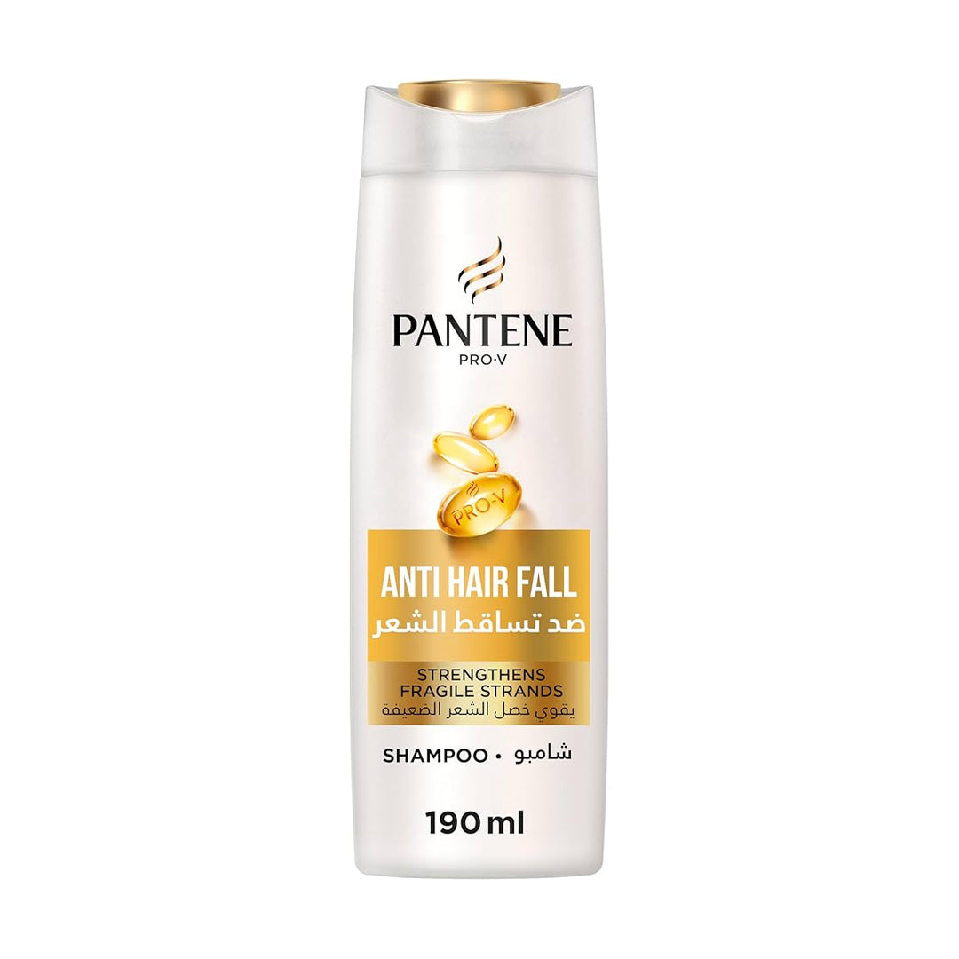 Pantene Pro-V Anti-Hair Fall Shampoo, Strengthens Fragile Strands, 190ml | B.8001841590905 (AE-AA-AI)