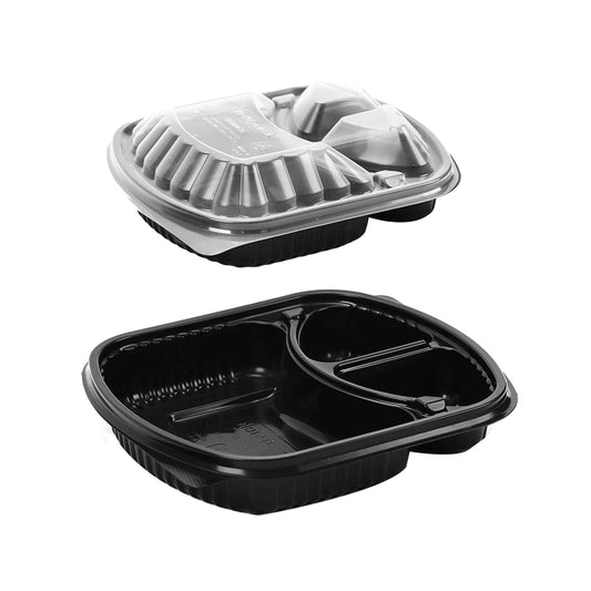 Hotpack BBMW3B 3-Compartment Container with Lid 12PCS | B.99918385 (IM/OSN/OSA-TX)