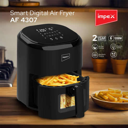 Impex 4.5 Ltr Air Fryer AF 4307 | B.8906126687632 (OAO-OAC-OAR)