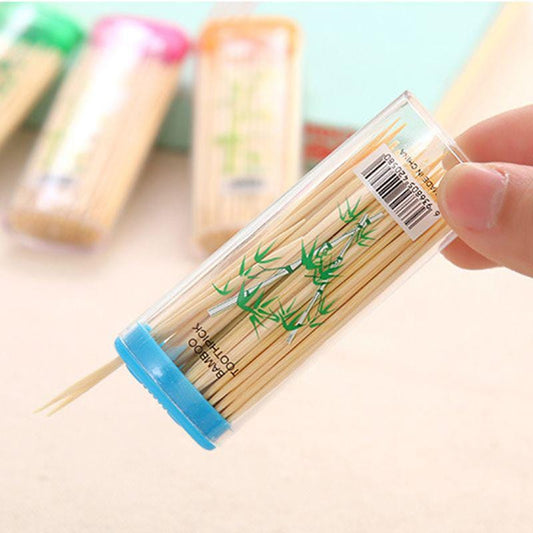 Disposable Premium Bamboo Wooden Cocktail Round Toothpicks Double Sided 40box | B.20029087 (NS/NN/NC-TX)