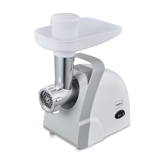 Impex Meat Grinder 1200 Watts Power,Mincer With Reverse Function, Stainless Blade And 3 Cutting Plates,Sausage and Kubbe Attachments And Food Pusher,2 Years Warranty-MG 3807 | B.8906126686406 (ONH-OES-OEH)