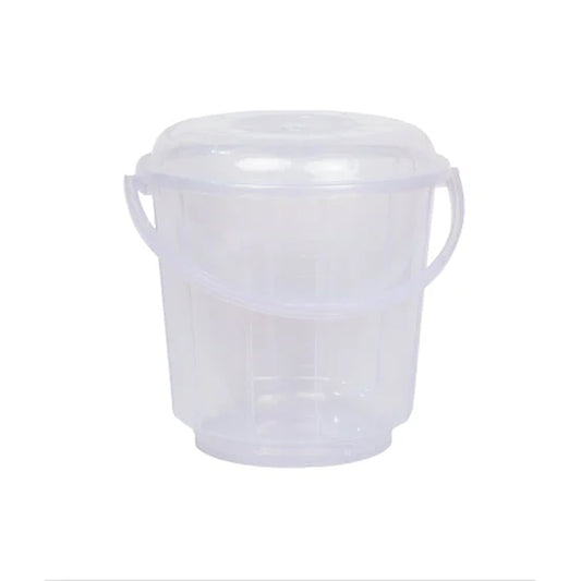 Plastic Bucket Clear with Lid 5L | B.6287000280425 (RN-RH-RM)