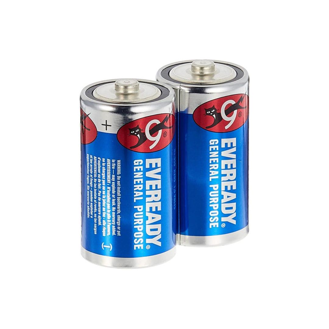 Eveready General Purpose D Carbon Zinc Battery 1.5V - 2 Batteries | B.6223001580720 (NM-ES-EN)