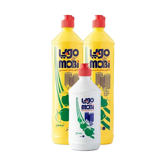 Mobi Dishwashing Liquid Lemon Scent-2L+Apple scent 0.5L | B.6281142001283 (MH-MM-IS)