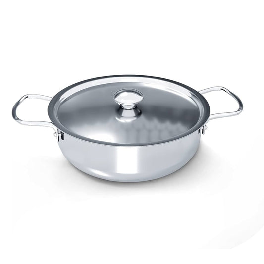 Delici DKP 22W Stainless Steel Cookware Kadai Pan 22cm | B.8906126681258 (AA-AM-RS)