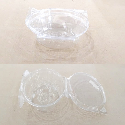 CLEAR PLASTIC SALAD BOX (206) 50PCS | B.99944278 (AI/RO/RE-TX)