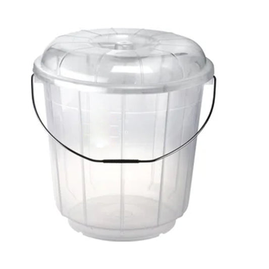 Plastic Bucket Clear with Lid 20L | B.6287000280395 (OCH-OHS-OHH)
