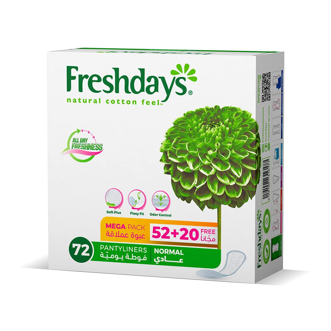 Freshdays Daily Liners Normal 72 Pads | B.99873059 (OHN/OHH/OHI-TX)