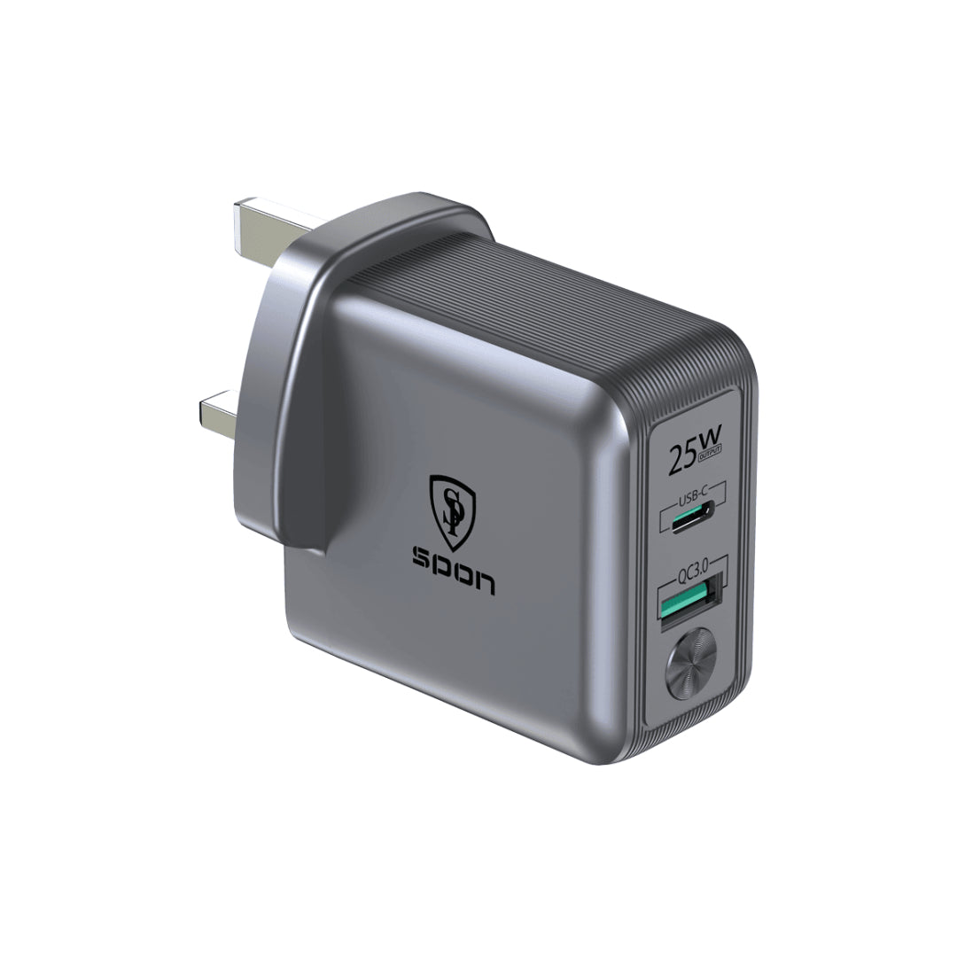 SPON Dual Port Fast Charger - Gan PD+QC3.0 Port - 400236 (UU/XU/BT)