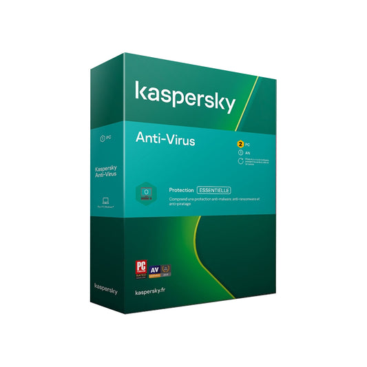 Kaspersky ANTI-VIRUS - 2 USERS - 1 YEAR Licence (GV/GB/PT)