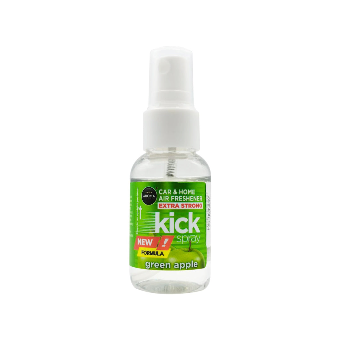 aroma Kick Spray Extra Strong Air Freshener, Green Apple Scent, New Formula, 30ml | B.99900922 (MS-TX)