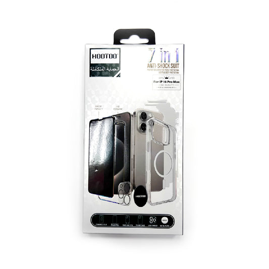 HOOTOO | 7 in 1 Full Protection Package | IPhone 16 Pro Max (UU/XV/GT)